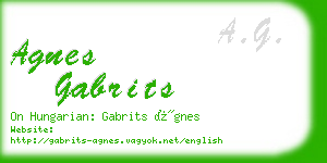 agnes gabrits business card